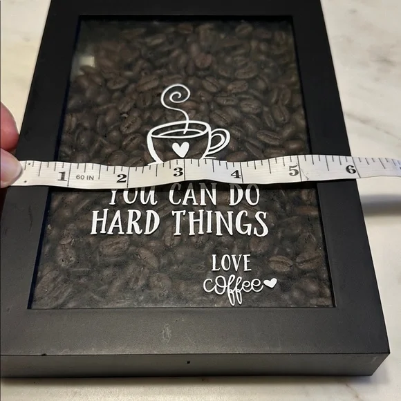Black Coffee Bean Shadow Box - Picture 4 of 5